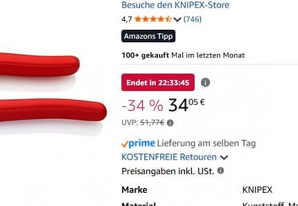 Die Knipex Smartgrip ist eine besonderes Wasserpumpenzange, da sie sich selbst einstellt.