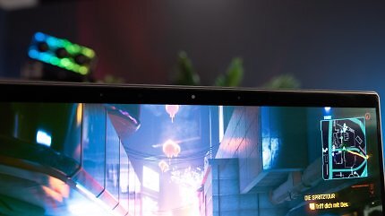 Das Notebook verfügt über eine Kamera, allerdings ohne Shutter.
