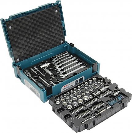 Der Werkzeugkoffer Makita E-08713 mit Ratschen und Bits ist oft vergriffen, nun lieferbart.