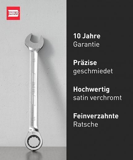 Wera-Rivale Inbus hat Ringratschenschlüssel mit zehn Jahren Garantie unter den typischen Preis der letzten Wochen reduziert.