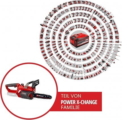 Im Bild mit einem anderen Akku: Die 18V-Kettensäge von Einhell.