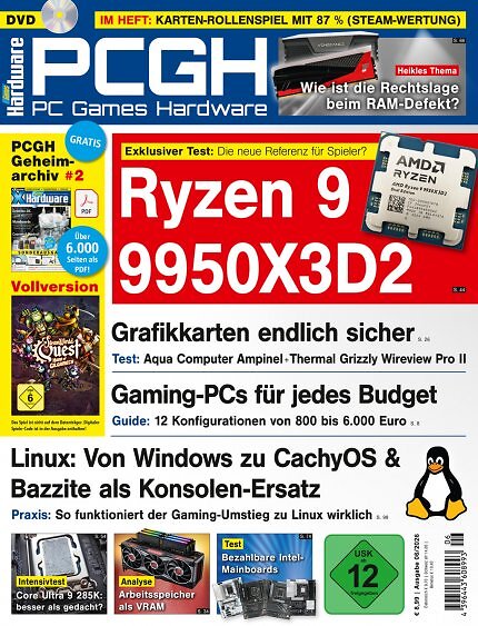 <strong>DVD-Cover </strong>der PCGH-Ausgabe 06/2026. Mit dabei ist <a href='de.gamesplanet.com/game/steamworld-quest-hand-of-gilgamech-steam-key--4932-1?ref=computec'><strong>SteamWorld Quest: Hand of Gilgamech</strong></a> als Steam-Key sowie <strong>das PCGH-Geheimarchiv #2</strong>.