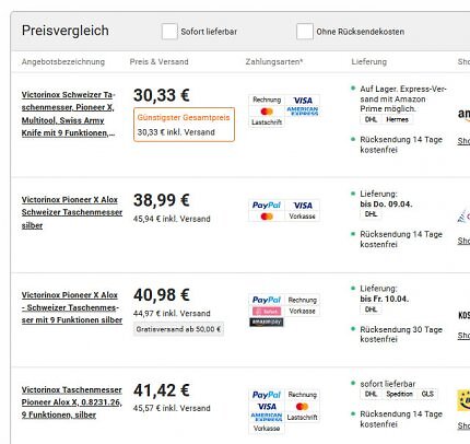 Andere bei Idealo gelistete Shops sind Stand Artikelerstellung teurer.