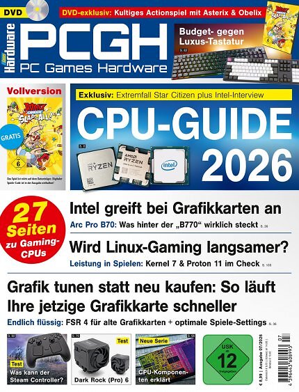 <strong>DVD-Cover </strong>der PCGH-Ausgabe 07/2026. Mit dabei ist unter anderem <a href='de.gamesplanet.com/game/asterix-obelix-slap-them-all-steam-key--5446-1?ref=computec'><strong>Asterix &amp; Obelix: Slap them All</strong></a> als Steam-Key.