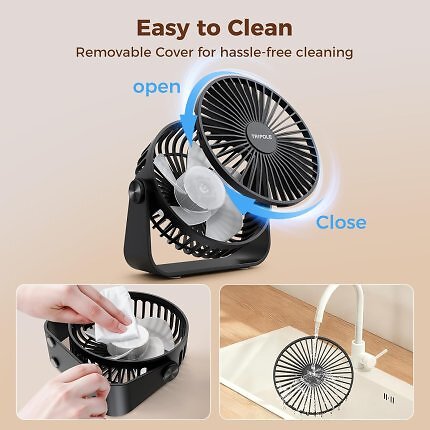 Der Mini-Ventilator lässt sich einfach reinigen.
