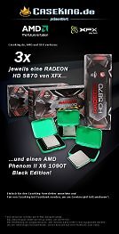 Drei mal eine Radeon HD 5870 und ein Phenom 2 X6 1090T zu gewinnen: Caseking-Gewinnspiel