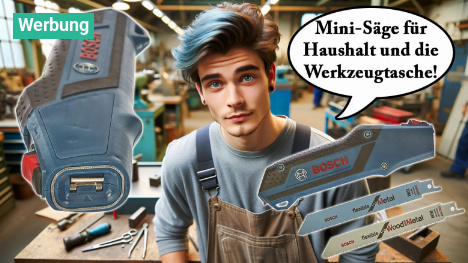 Was kann er, was kostet er? Sogar in die Hosentasche passt der Bosch Pro Sägehandgriff