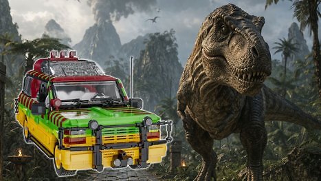 Nicht dem Namen nach: Bluebrixx' 2.300-teiliger Ford Explorer aus Jurassic Park erschienen