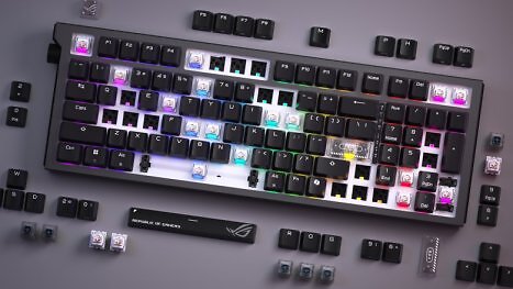 Asus ROG Strix Morph 96 Wireless: Gaming-Tastatur für 150 Euro erlaubt Top-Down-Demontage