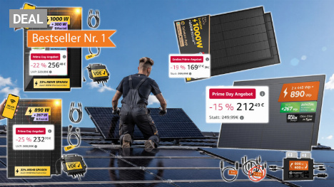 Auch Topseller Nr. 1: Bifaziale Balkonkraftwerke waren bei Amazon nie so günstig wie am Prime Day