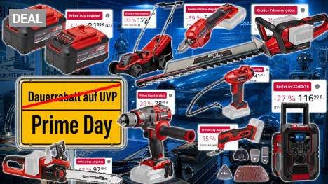 Prime Day: Amazon senkt Einhell nur 24 bis 48 Stunden - 18V-Akkus, Kettensäge, Heckenschere, Rasenmäher, Baustellenradio ...
