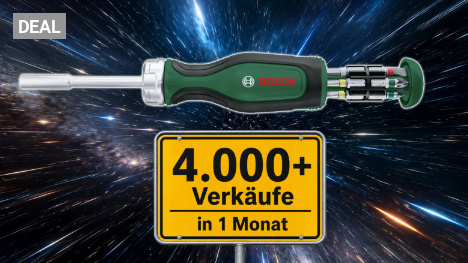 Bosch Ratschenschraubendreher für 15 €: Amazon meldet 4.000+ Verkäufe in einem Monat