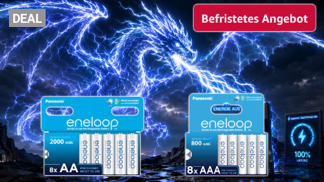 Bis 5,90 € billiger als anderswo: Begehrte Eneloop-Akkus in AA und AAA befristet im Amazon-Sale