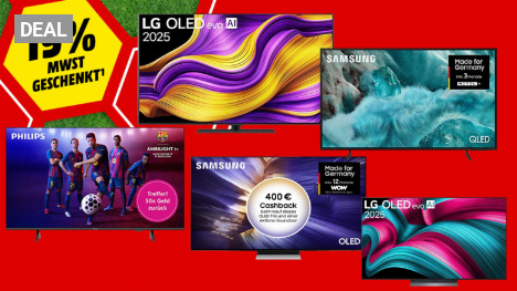 Diese Fernseher-Deals sind kaum zu toppen: Mega-Rabatte bis 65% und jetzt noch 19% MwSt. geschenkt