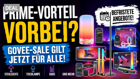 Bittere Pille für Prime-Kunden? Govee-Sale gilt nun für alle - Stehleuchte, Tischlampe, Bars ...