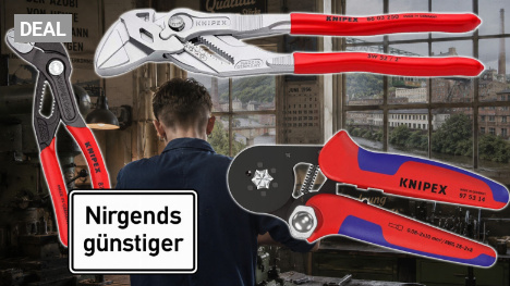 Amazon senkt Knipex unter Preis der letzten Zeit: Zangenschlüssel, Cobra, Crimpzange ...
