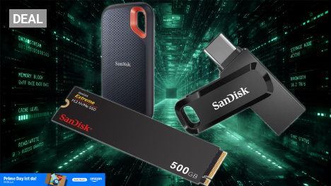 Zu Bestpreisen? Prime-Day-Angebote von Amazon zu tragbaren Sandisk-SSDs und USB-Sticks