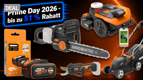 Worx-Deals zum Prime Day: bis zu 51 % Rabatt auf Akkus, Rasenmäher, Kettensägen, Heckenscheren & mehr