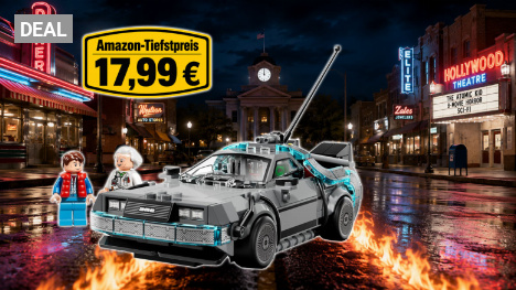 Besser schnell sein: Lego DeLorean zum Amazon-Tiefstpreis von 17,99 Euro zurückgereist