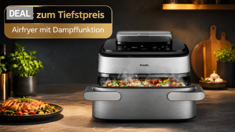 Neuer Airfryer-Trend bei Amazon: Philips kombiniert Heißluft, Dampf und automatische Reinigung