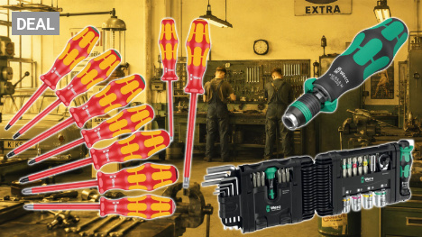 Amazon-Preisfall bei Wera: VDE-Schraubendreher, Ratsche, Tool-Check mit vielen Bits