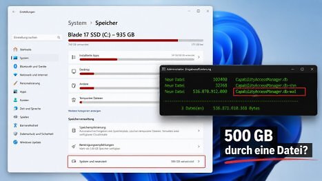 Windows 11: Microsoft behebt Fehler mit riesiger Systemdatei