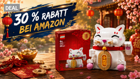 Lego Glückskatze zum kleinen Preis: Amazon gibt auf Winkekatze mit 280 Teilen befristet 30 % Rabatt