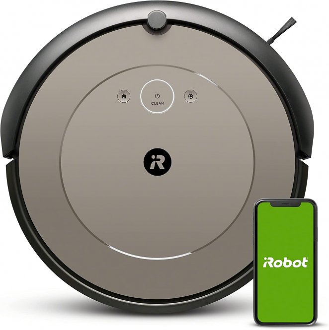 iRobot Roomba i1152 Saugroboter, WLAN-fähig mit Zwei Gummibürsten für alle Böden, Ideal bei Haustieren, Individuelle Vorschläge per App, Kompatibilität mit Sprachassistenten, Mandelfarbend