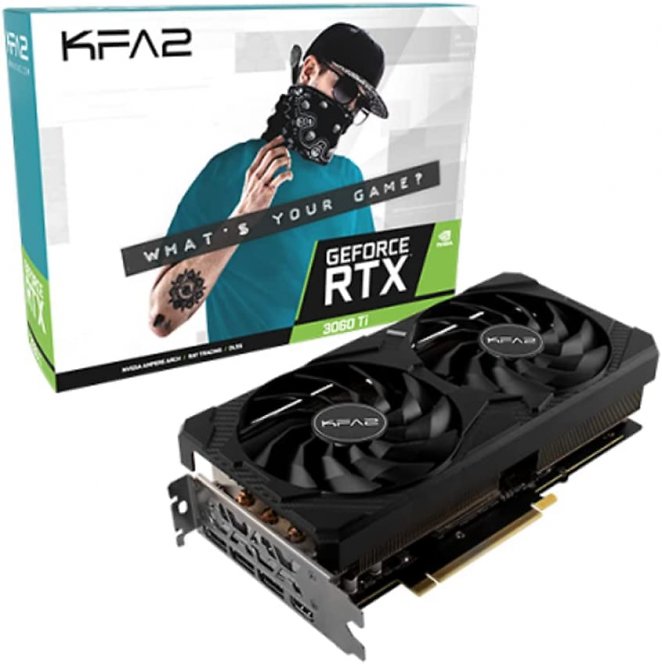 KFA2 GeForce RTX™ 3060 Ti GDDR6X 1-Click OC Plus (aktualisierte Ver.) (8GB GDDR6X HDMI 3xDP)