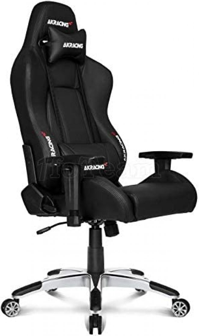 AKRacing Chair Master Premium Gaming Stuhl, PU-Kunstleder, Schwarz/Schwarz, 5 Jahre Herstellergarantie
