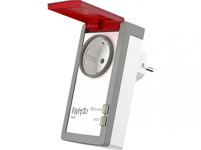 AVM FRITZ!DECT 210 Smart Home Steckdose, Rot/Weiß
