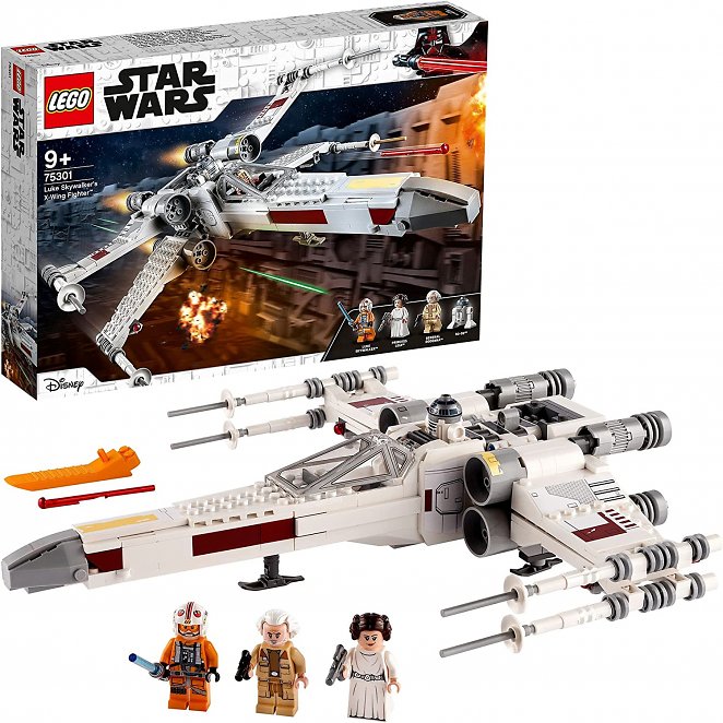Lego 75301 Star Wars Luke Skywalkers X-Wing Fighter Spielzeug mit Prinzessin Leia und Droide R2-D2 als Figur
