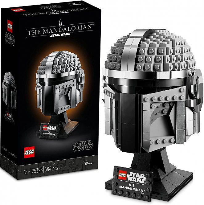 Lego 75328 Star Wars Mandalorianer Helm Modell, Sammlerstück Zimmer-Deko