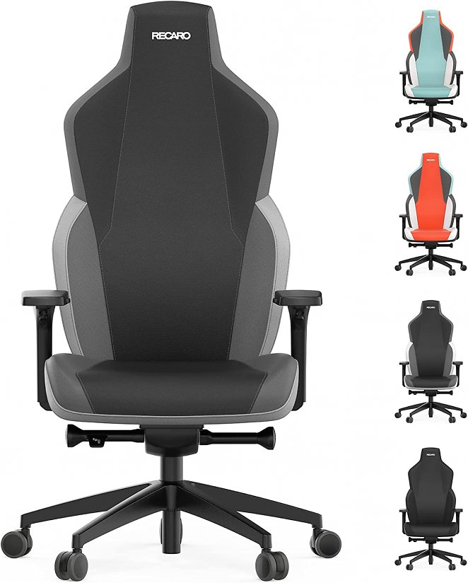 RECARO Rae Essential Grey | Premium Gaming Stuhl mit Synchronmechanik | Ergonomischer Gaming Chair mit hochwertiger Verarbeitung, dezentem Design, auch als Bürostuhl