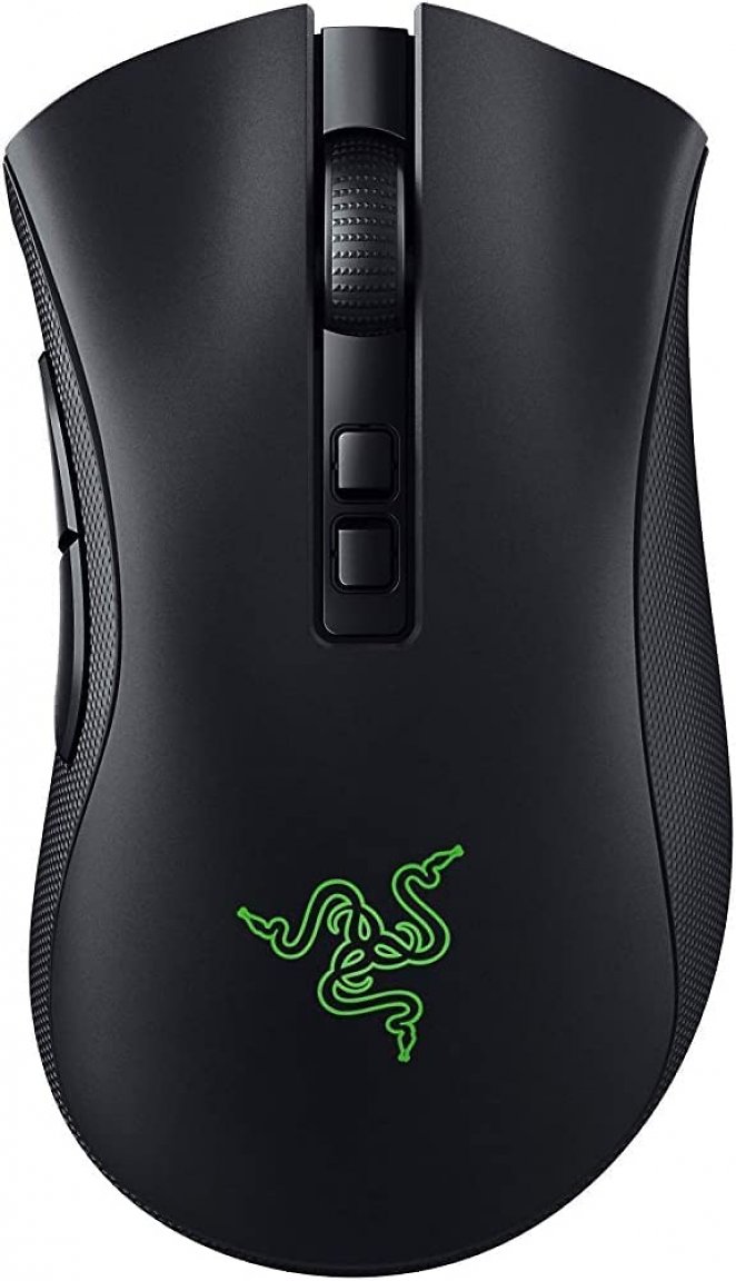 Razer DeathAdder V2 - Kabelgebundene Gaming Maus mit ergonomischem Komfort für PC / Mac (Optische Switches, optischer Fokus+ 20K Sensor, Speedflex Kabel, integrierter Speicher) Schwarz