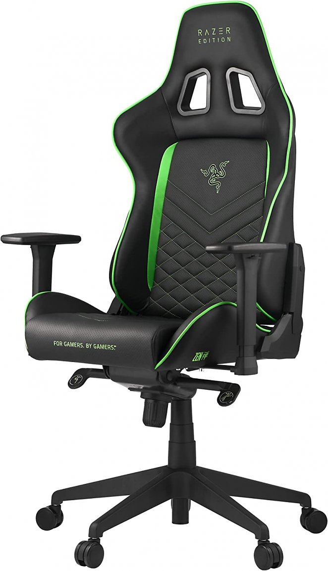 Razer TAROK PRO - Razer Edition Gaming Chair by Zen Gaming Stuhl, Schwarz/Grün, RZ.CD.TK.03.RT, 70 x 54 x 136 cm (B x T x H)