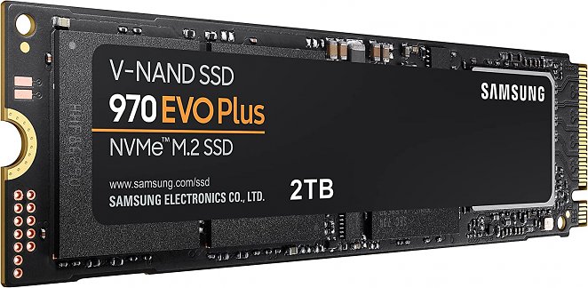 Samsung 970 EVO Plus M.2 NVMe SSD (MZ-V7S2T0BW), 2 TB, PCIe 3.0, 3.500 MB/s Lesen, 3.300 MB/s Schreiben, Internes Solid State Drive, für Gaming und Grafikbearbeitung