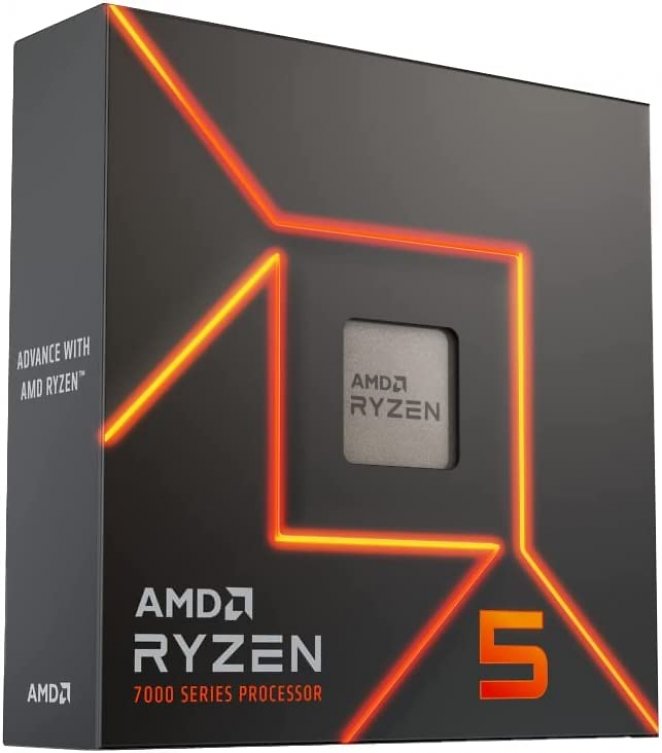 AMD Ryzen 5.7600X Prozessor, 6 Kerne/12 Threads ungedrosselt, Architektur Zen 4, 38MB L3 Cache, 105W TDP, bis zu 5,3 GHz Boost-Frequenz, Sockel AMD 5, DDR5 & PCIe 5.0 Schwarz