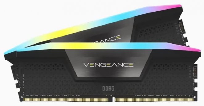 Corsair Vengeance RGB DDR5 32GB (2x16GB) 5200MHz C40 Intel Optimierter Desktop-Speicher (Dynamische Zehn-Zonen-RGB-Beleuchtung, Onboard-Spannungsregelung, benutzerdefinierte XMP 3.0-Profile) Schwarz