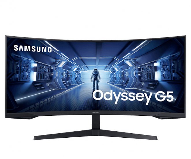 SAMSUNG Odyssey G5 (C34G55TWWR) 34 Zoll UWQHD Ultra Wide Gaming Monitor (1 ms Reaktionszeit, 165 Hz)