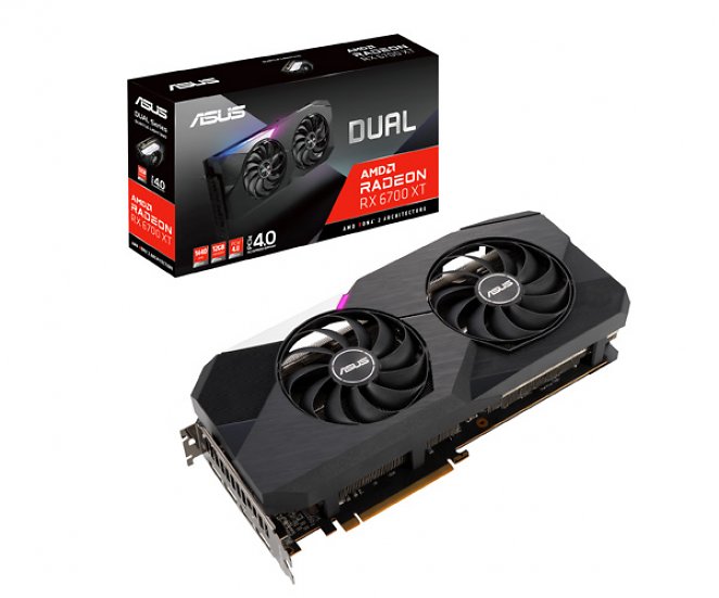 Asus DUAL Radeon RX 6700 XT 12GB Grafikkarte - RDNA 2, HDMI, 3x DP