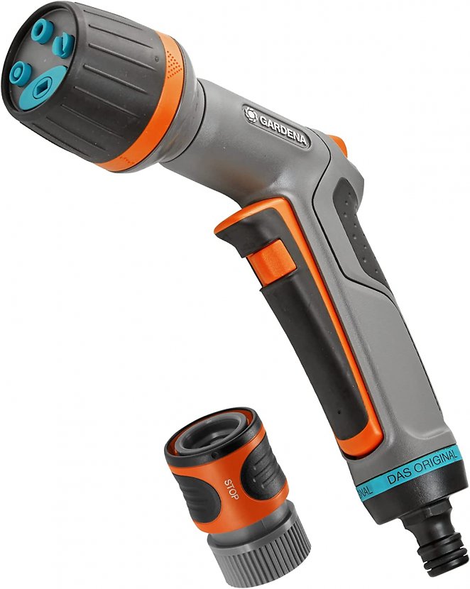Gardena Comfort Reinigungsspritze ecoPulse: Spritze zur leistungsstarken und wassersparenden Reinigung, mit Dauerarretierung, Frostschutz