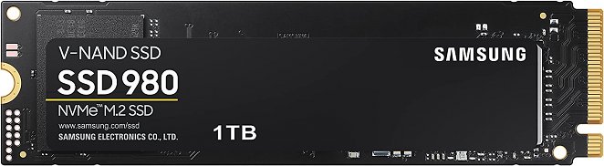 Samsung 980 M.2 NVMe SSD, (MZ-V8V1T0BW), 1 TB, PCIe 3.0, 3.500 MB/s Lesen, 3.000 MB/s Schreiben, Internes Solid State Drive, für Gaming und intensive Anwendungen