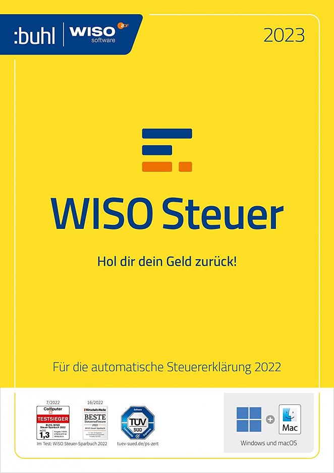 WISO Steuer 2023 (Steuerjahr 2022) Steuer Sparbuch, Mac, Start und Plus, für Browser, Windows, Mac, Smartphones und Tablets|Aktivierungscode per Email