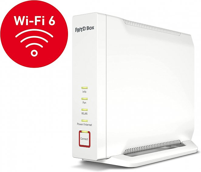 AVM FRITZ!Box 4060 (Wi-Fi 6 Mesh Router, bis zu 4.800 MBit/s (5 GHz) & 1.200 MBit/s (2,4 GHz), 2,5 Gigabit-WAN-Port, besonders gut für Glasfaser-Modems geeignet, DECT-Basis, deutschsprachige Version)