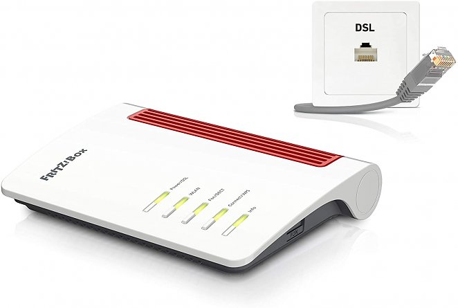 AVM FRITZ!Box 7530 WLAN AC+N Router (DSL/VDSL, 866 MBit/s (5GHz) & 400 MBit/s (2,4 GHz), bis zu 300 MBit/s mit VDSL-Supervectoring 35b, WLAN Mesh, DECT-Basis, Media Server, geeignet für Deutschland)