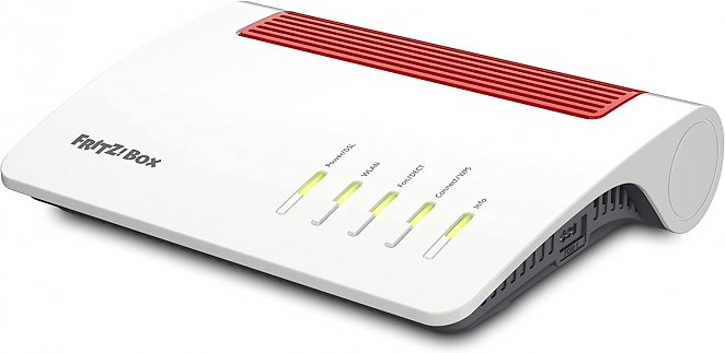 AVM FRITZ!Box 7590 AX (Wi-Fi 6 Router mit 2.400 MBit/s (5GHz) & 1.200 MBit/s (2,4 GHz),bis zu 300 MBit/s mit VDSL-Supervectoring 35b,WLAN Mesh,DECT-Basis,deutschsprachige Version)