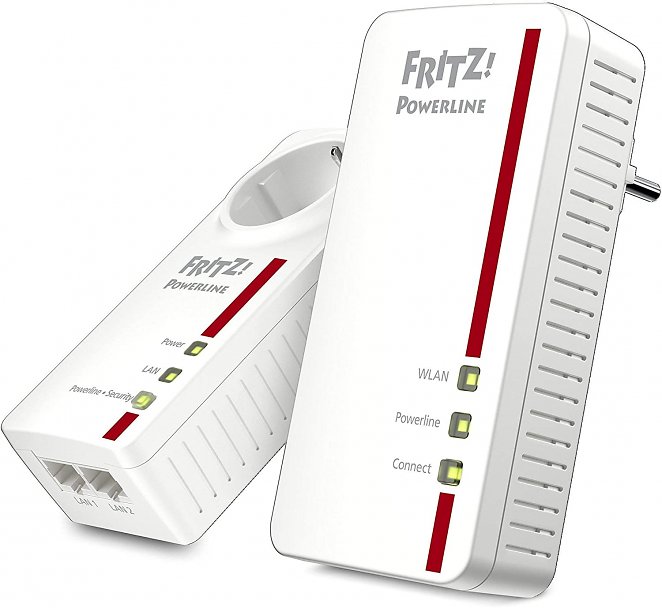 AVM FRITZ!Powerline 1260E WLAN SET (WLAN-Access Point, weiß, ideal für Media-Streaming oder NAS-Anbindungen, 1.200 MBit/s, deutschsprachige Version)