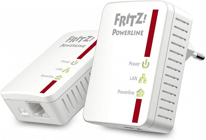 AVM FRITZ!Powerline 510E Set (500 Mbit/s, Fast-Ethernet-LAN), schnelle Datenübertragung über die Stromleitung, deutschsprachige Version