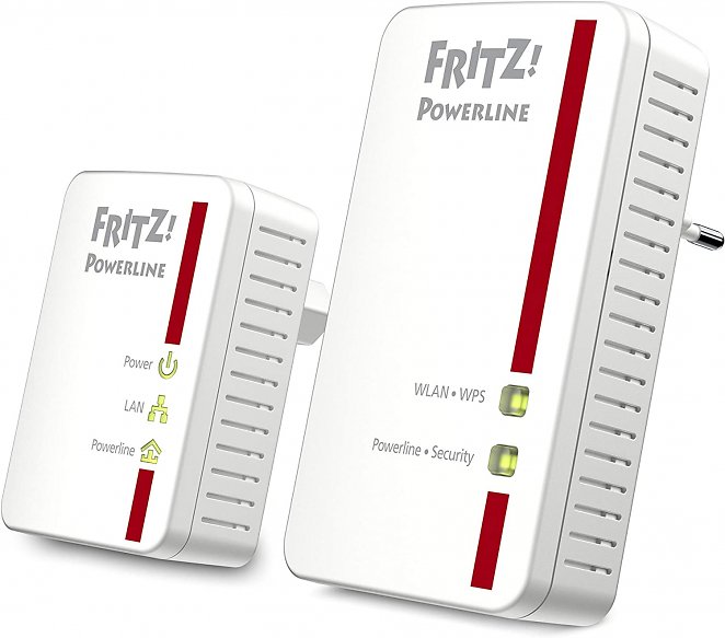 AVM FRITZ!Powerline 540E / 510E WLAN Set (500 MBit/s, WLAN-Access Point, Fast-Ethernet-LAN), deutschsprachige Version